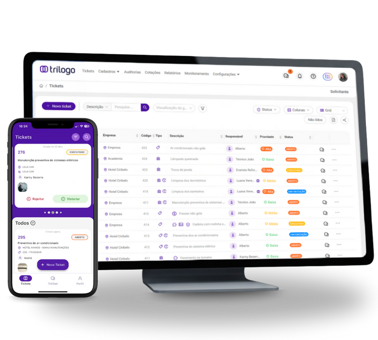 Plataforma de gestão de manutenção